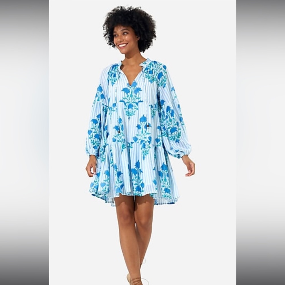 Oliphant Blue Floral Dress